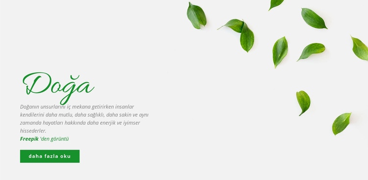 Taze doğa tasarımı Bir Sayfa Şablonu