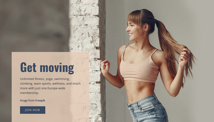 Get moving Woocommerce Theme
