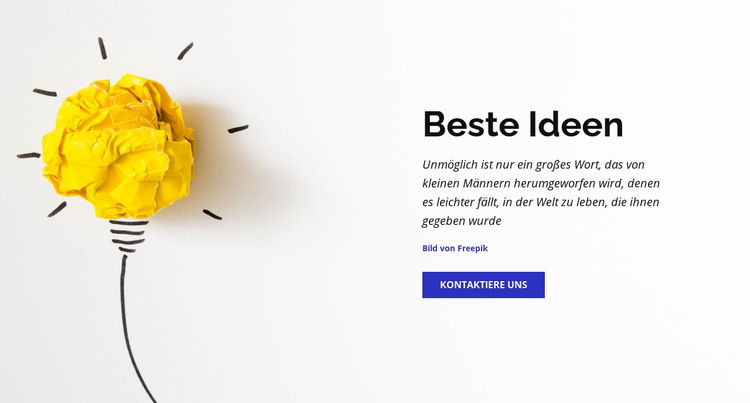 Beste Geschäftsideen Website-Vorlage