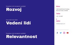 Rozvoj, Vedení, Relevance – Drag & Drop Téma WordPress