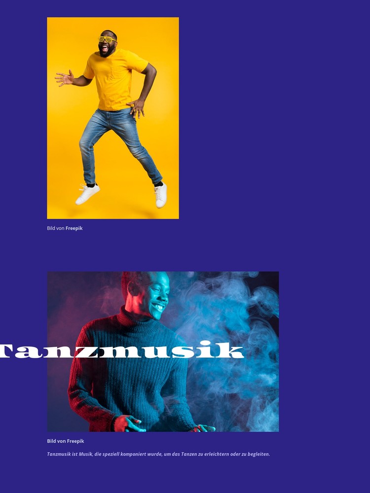 Tanzmusik Unterhaltung CSS-Vorlage