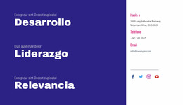 Desarrollo, Liderazgo, Relevancia - Plantilla Joomla Multipropósito