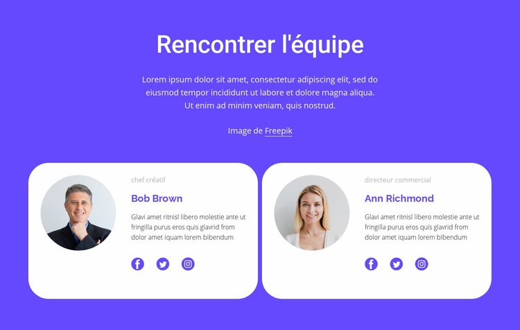 Rencontrez notre incroyable équipe Conception de site Web