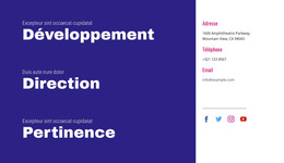 Développement, Leadership, Pertinence - Modèle HTML5 Réactif