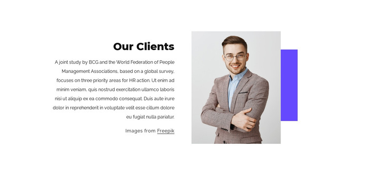 Our amazing clients HTML Template