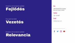 Fejlődés, Vezetés, Relevancia - Funkcionalitás Tervezés