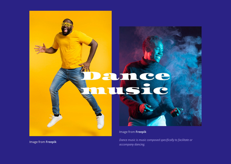Dance music entertainment  Joomla Page Builder