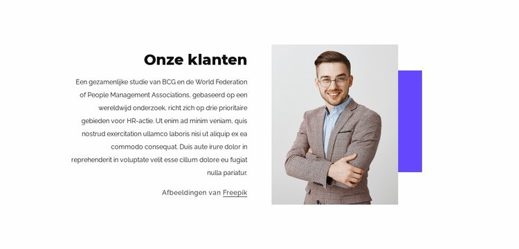 Onze geweldige klanten Html Website Builder