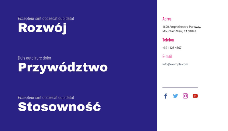 Rozwój, przywództwo, trafność Motyw WordPress