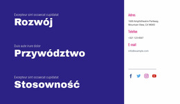 Rozwój, Przywództwo, Trafność - Uniwersalny Szablon Joomla