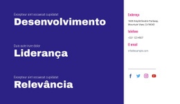 Desenvolvimento, Liderança, Relevância