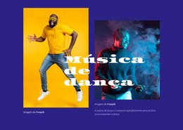 Página Da Web Para Entretenimento Musical De Dança