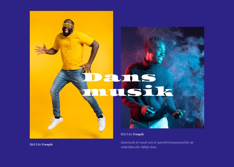 Dansmusikunderhållning HTML-mall