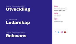 Utveckling, Ledarskap, Relevans - Responsiv HTML5-Mall
