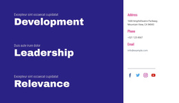 Development, Leadership, Relevance - Creative Multipurpose Template