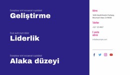 Geliştirme, Liderlik, Alaka Için Bir Sayfa Şablonu