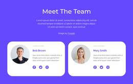 Meet Our Amazing Team - HTML Builder Drag And Drop