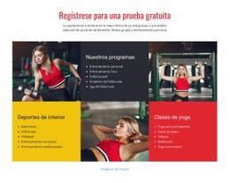 Impresionante Diseño Web Para Programas Para Deportistas De Todos Los Niveles