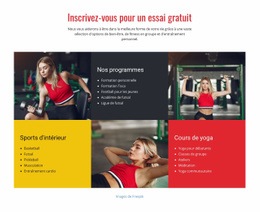 Superbe Conception Web Pour Programmes Pour Tous Les Niveaux D'Athlètes