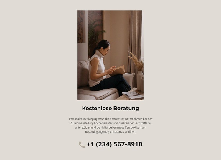 Kostenlose Beratungen HTML5-Vorlage