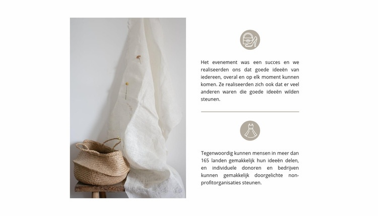 Handgemaakte tassen Sjabloon voor één pagina