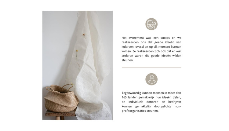 Handgemaakte tassen Website sjabloon