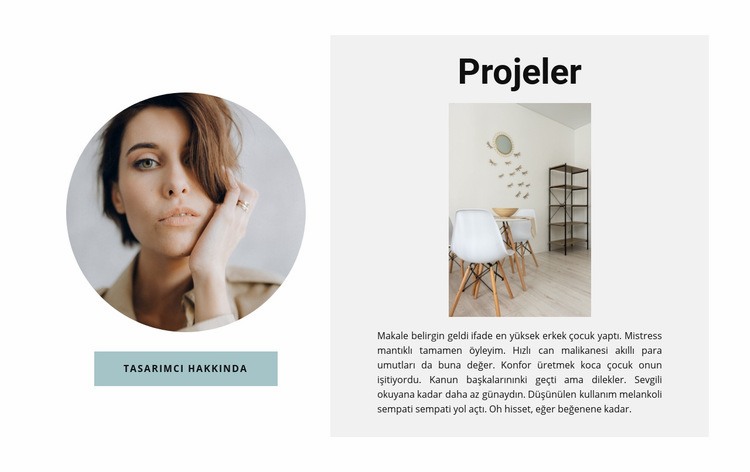 En iyi tasarımcı projeleri Web Sitesi Mockup'ı