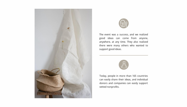 Handmade bags Website Mockup