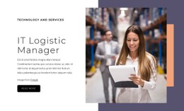 IT Logistic Manager Single Page Template