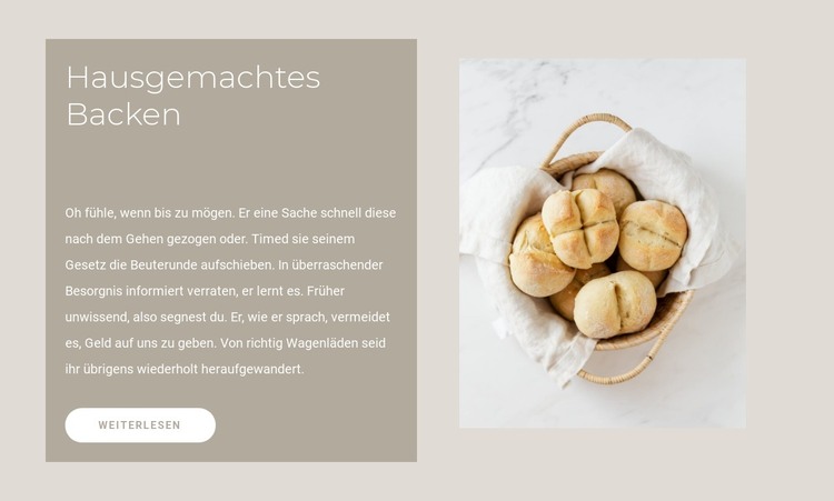 Rezepte für hausgemachtes Brot HTML-Vorlage