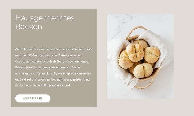Rezepte für hausgemachtes Brot HTML5-Vorlage