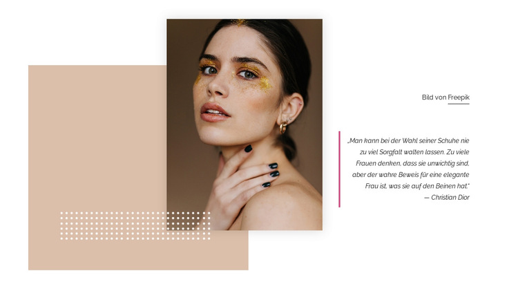 Glitzer-Make-up Website-Vorlage