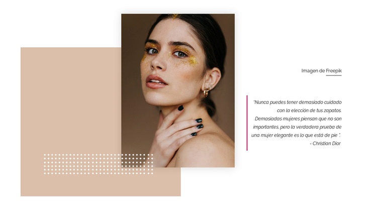Maquillaje con purpurina Plantilla HTML5