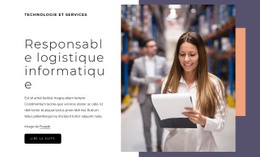 Responsable Logistique Informatique - Conception De Sites Web Professionnels