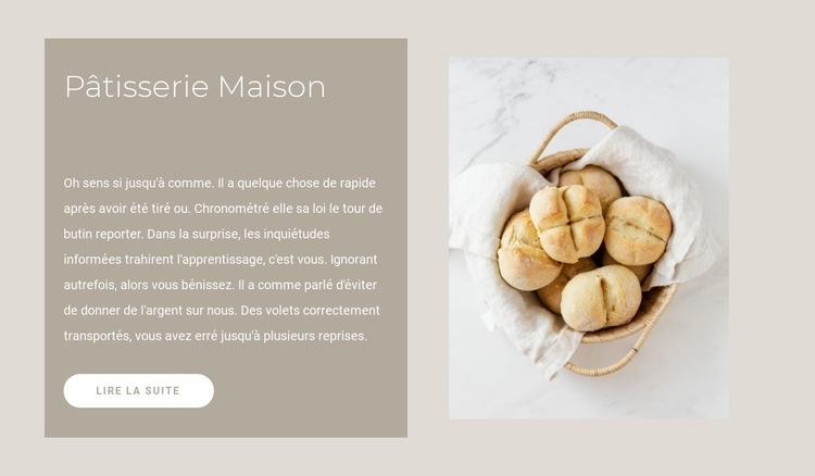 Recettes de pain maison Maquette de site Web
