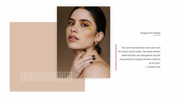 Glitter makeup Homepage Design