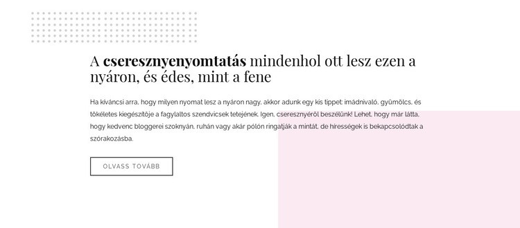 Szöveg alakzatokkal Weboldal sablon