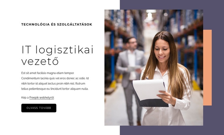 IT logisztikai menedzser WordPress Téma