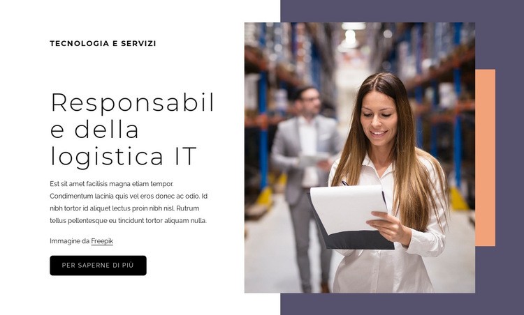 Responsabile della logistica IT Costruttore di siti web HTML