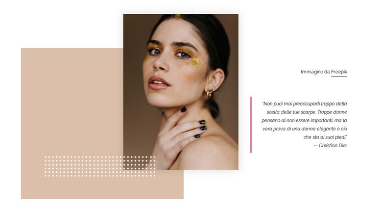 Trucco glitterato Modelli di Website Builder