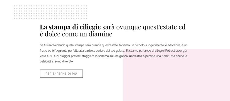 Testo con forme Un modello di pagina