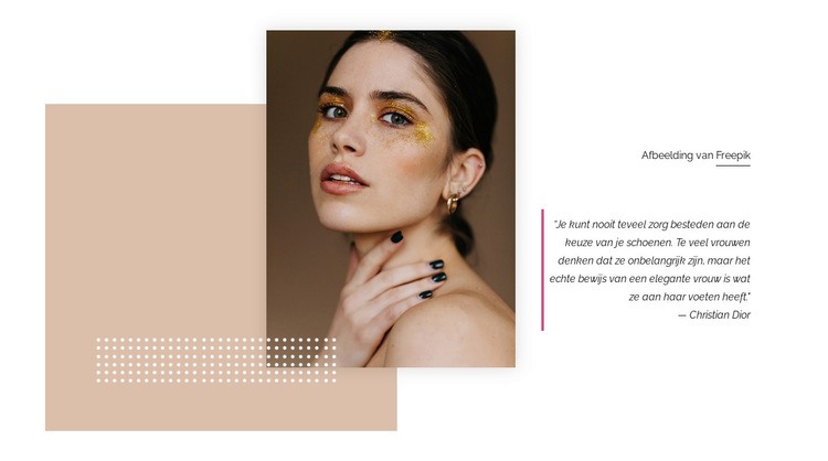 Glitter make-up Website mockup