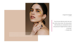Landing Page Template For Glitter Makeup