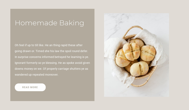 Homemade bread recipes Website Design