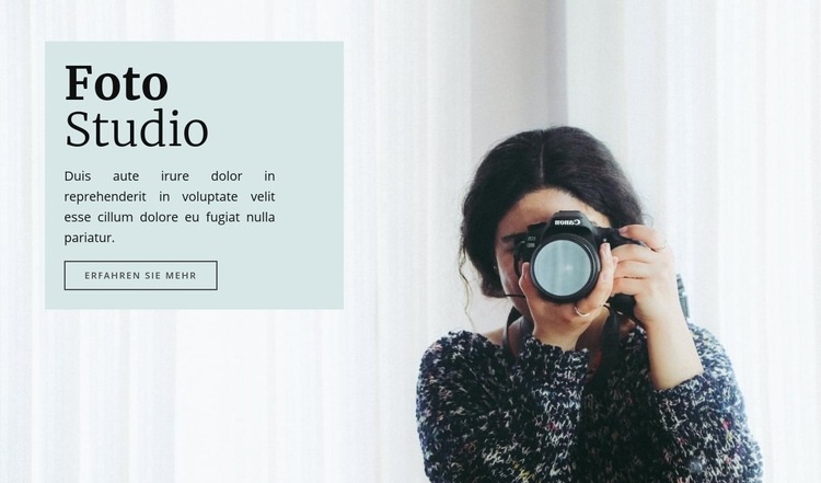 Studiofotografie HTML Website Builder