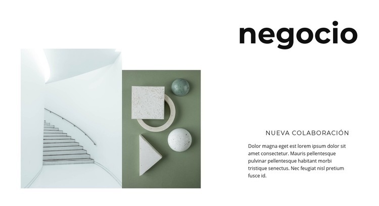 Desarollo de nuevos negocios Maqueta de sitio web