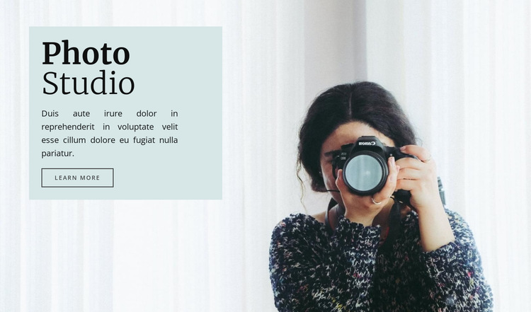 Studio photography HTML5 Template