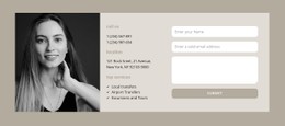 Manager Contact Form Landing Page Template