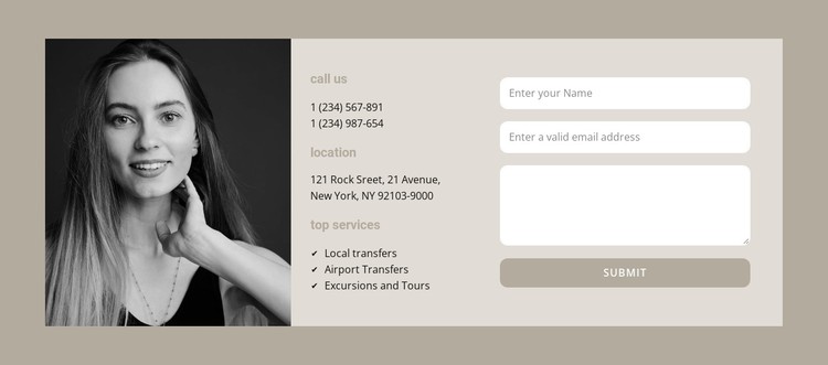 Manager contact form CSS Template