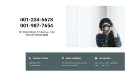 Modèle CSS Pour Contacts Photographes